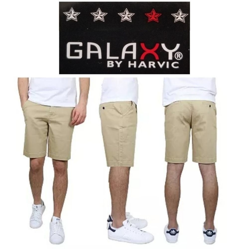 Galaxy Flat Front Chino Shorts With Belt NWT sz 40